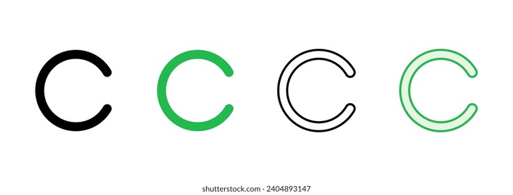 Copyright icon set. copyright symbols