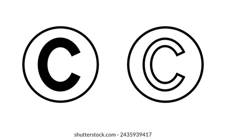 Conjunto de iconos de copyright. símbolos de copyright