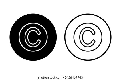 Copyright icon set. copyright symbols