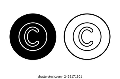 Conjunto de iconos de Derechos de autor. Símbolos de Derechos de autor