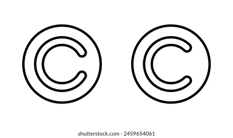 Conjunto de iconos de Derechos de autor. Símbolos de Derechos de autor