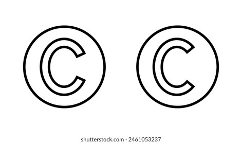 Conjunto de iconos de Derechos de autor. Símbolos de Derechos de autor