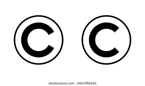 Copyright icon set. copyright symbols