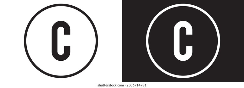 Copyright icon set. copyright symbols