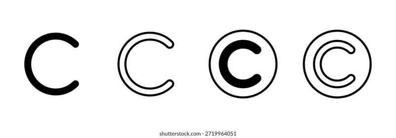 Conjunto de iconos de Derechos de autor. Derechos de autor de símbolos