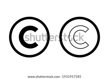 Copyright icon set. copyright symbols