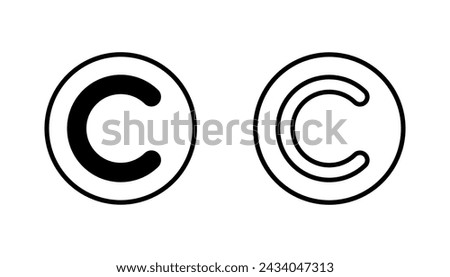 Copyright icon set. copyright symbols