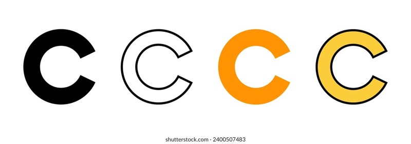 Vektorgrafik mit dem Copyright-Symbol. Urheberrechtszeichen und -zeichen