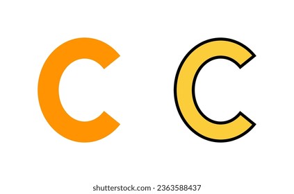 Copyright icon set for web and mobile app. copyright sign and symbol