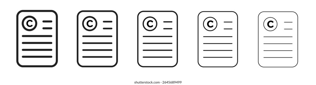 Copyright icon simple illustration logo art