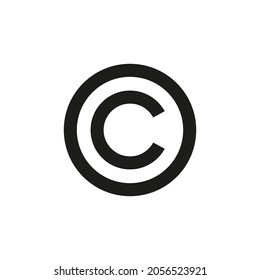 Copyright-Symbol. Einfache Vektorgrafik auf weißem Hintergrund.
