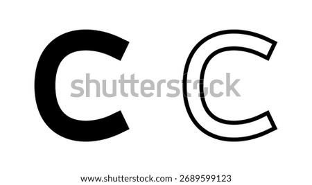 Copyright icon symbol for apps and websites. copyright sign and symbol