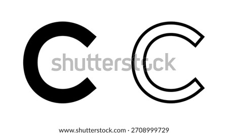 Copyright icon symbol for apps and websites. copyright sign and symbol