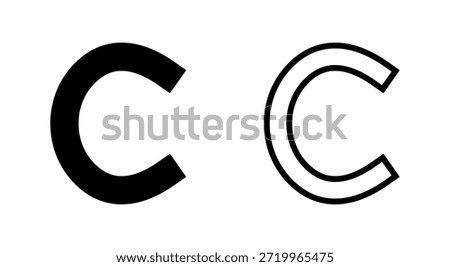 Copyright icon symbol for apps and websites. copyright sign and symbol