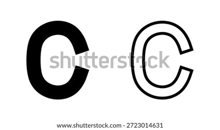 Copyright icon symbol for apps and websites. copyright sign and symbol