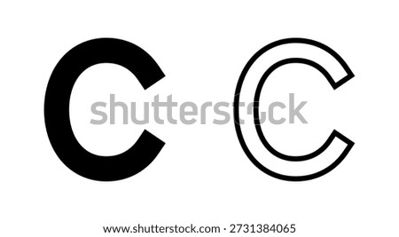 Copyright icon symbol for apps and websites. copyright sign and symbol