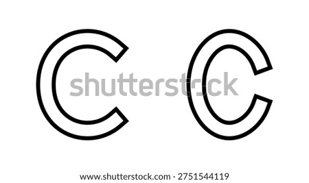 Copyright icon symbol for apps and websites. copyright sign and symbol