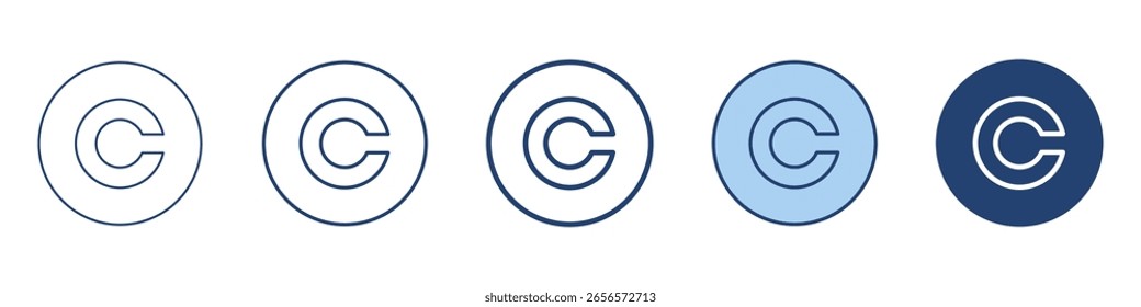 Icono de Derechos de autor Conjunto de símbolos colección