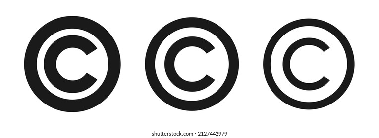 Ilustración vectorial de la plantilla de icono de copyright
