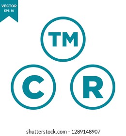copyright icon in trendy flat style. trademark icon 
