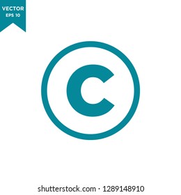 copyright icon in trendy flat style. trademark icon 