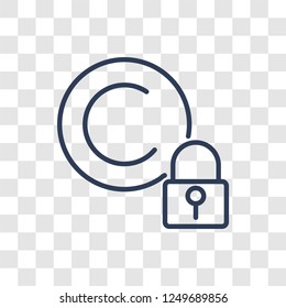 Copyright icon. Trendy linear Copyright logo concept on transparent background from Programming collection