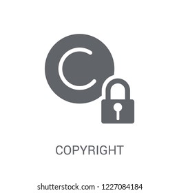 Copyright icon. Trendy Copyright logo concept on white background from Programming collection. Suitable for use on web apps, mobile apps and print media.