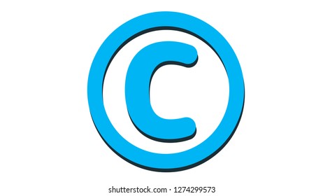 Copyright icon vector illustration