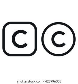 copyright icon- vector illustration