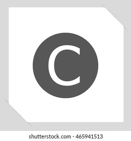 copyright icon- vector illustration