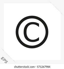 Copyright icon- vector illustration