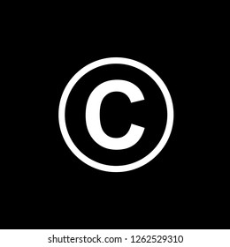 Copyright Icon Vector Illustration Logo Template. Intellectual Property Sign and Symbol.