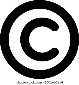 Copyright Icon Vector Illustration Logo Template. Intellectual Property Sign and Symbol.