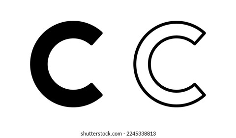 Copyright icon vector illustration. copyright sign and symbol