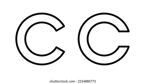 Copyright icon vector illustration. copyright sign and symbol