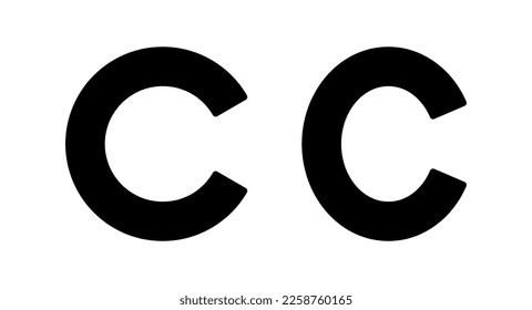 Ilustración vectorial de icono de derechos de autor. signo de copyright y símbolo