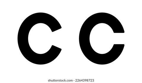 Vektorgrafik von Copyright-Symbolen. Urheberrechtszeichen und -zeichen