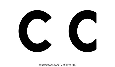 Vektorgrafik von Copyright-Symbolen. Urheberrechtszeichen und -zeichen