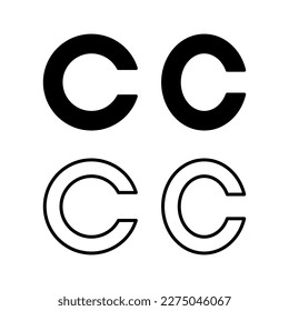 Copyright icon vector illustration. copyright sign and symbol
