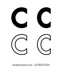 Copyright icon vector illustration. copyright sign and symbol