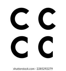 Vektorgrafik von Copyright-Symbolen. Urheberrechtszeichen und -zeichen