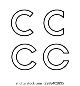 Copyright icon vector illustration. copyright sign and symbol