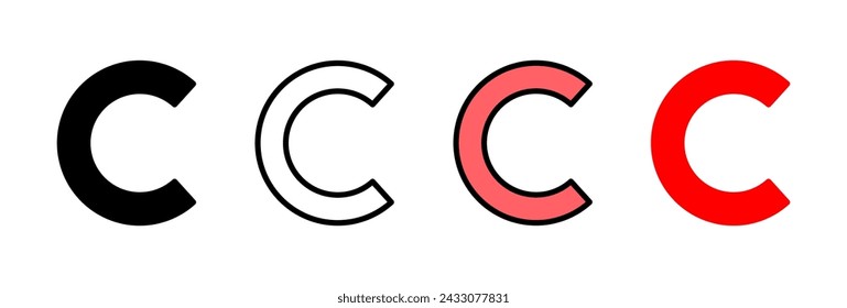 Copyright icon vector illustration. copyright sign and symbol