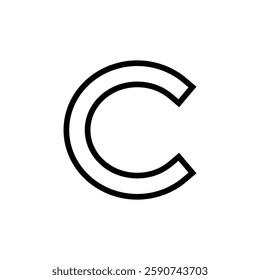 Copyright icon vector illustration. copyright sign and symbol