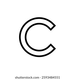 Copyright icon vector illustration. copyright sign and symbol