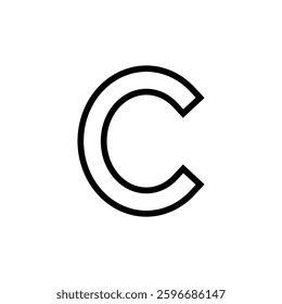 Copyright icon vector illustration. copyright sign and symbol