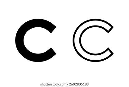 Copyright icon vector illustration. copyright sign and symbol