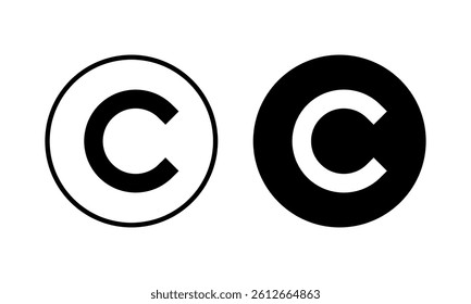 Copyright icon vector illustration. copyright sign and symbol