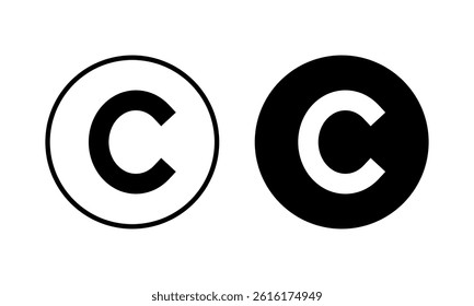 Copyright icon vector illustration. copyright sign and symbol