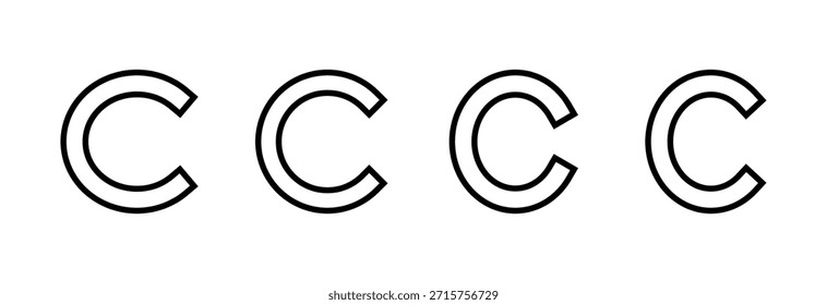 Copyright icon vector illustration. copyright sign and symbol